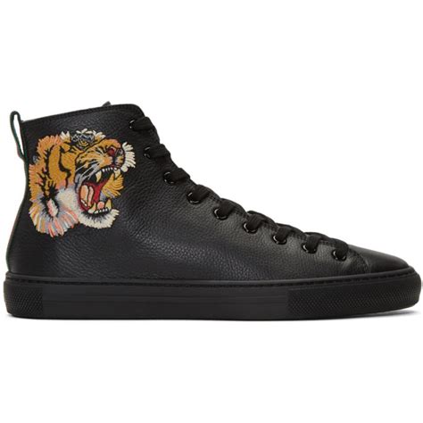 gucci sneakers tiger|Gucci tiger sneakers high.